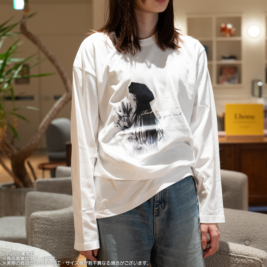 【Creator maki】長袖Tシャツ_イラストC(白)<受付期間:~1/22>