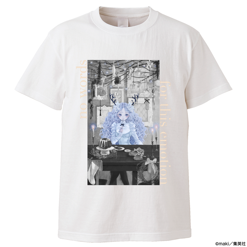 【Creator maki】半袖Tシャツ_イラストB(白・表面印刷)<受付期間:~1/22>